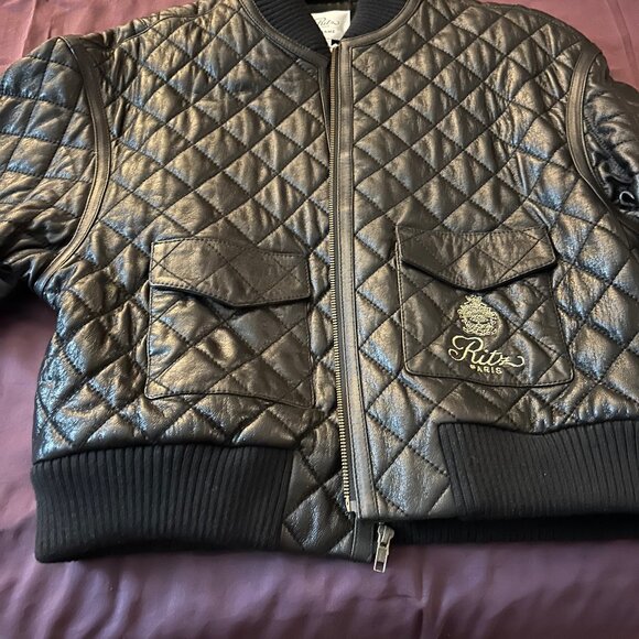 Ritz Women's Quilted Leather Bomber